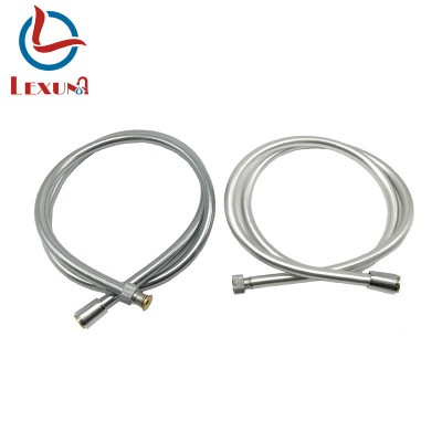 Pvc Silver Bathroom Silicone Flexible Short Shower Hose